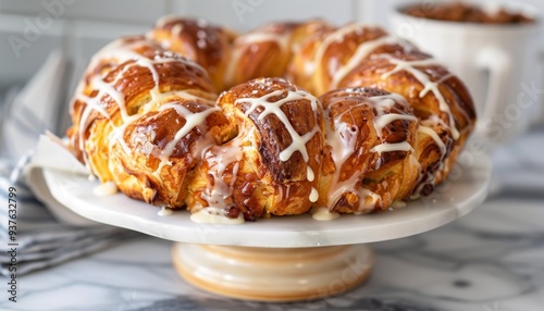 Delectable Homemade Bundt Cake on Glass Stand