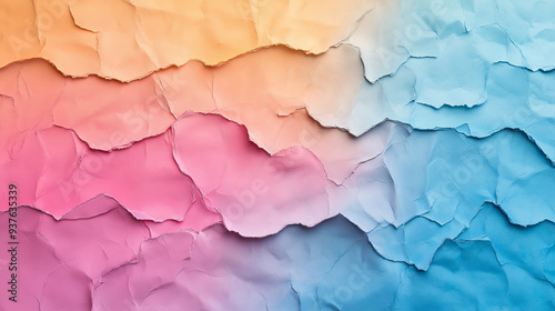 Wallpaper Mural Colorful crumpled paper texture, Pink and blue, Abstract background, Place for text Torontodigital.ca
