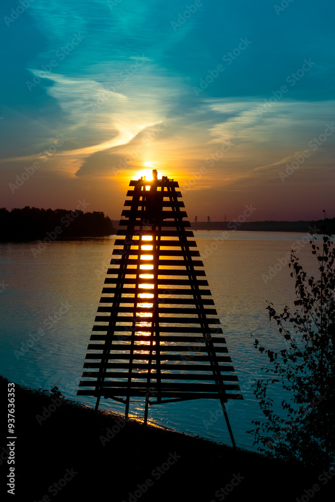 alignment of the navigation sign. High quality photo