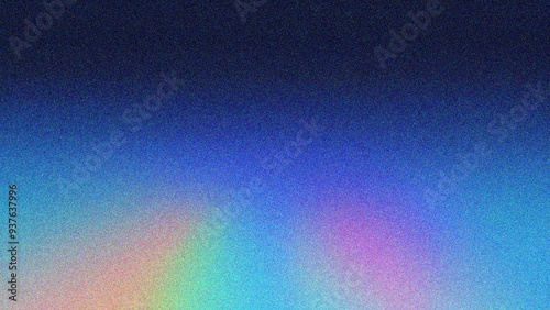 Navy background. Holograph texture. Iridescent effect. Holographic backdrop. Rainbow bright gradient.
