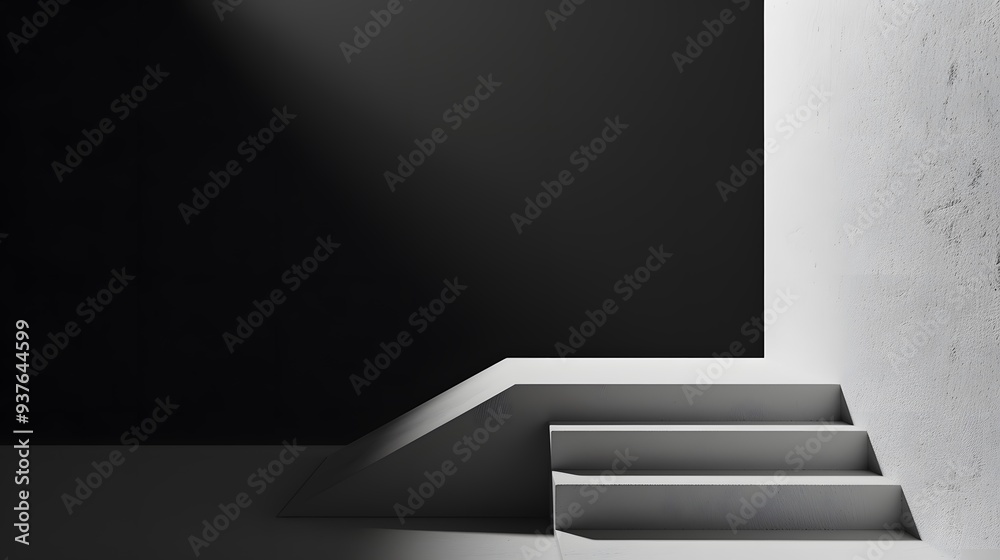 Obraz premium Minimalist gipsum prop in high contrast for a modern poster AI generated illustration