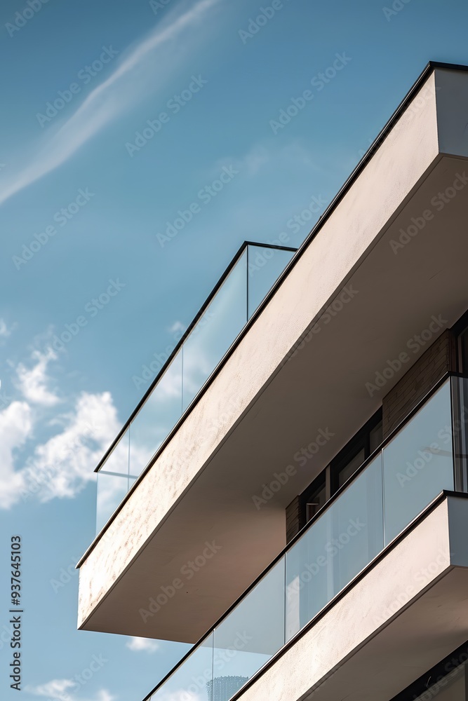 Fototapeta premium Minimalist macro perspective of a modern house AI generated illustration