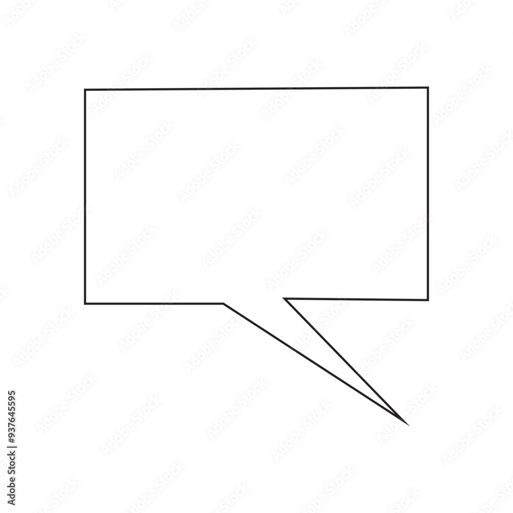 Set of blank white speech bubble in flat design, chatting box, message box icon. Bal Set of blank white speech bubble in flat design, chatting box, message box icon. Bal