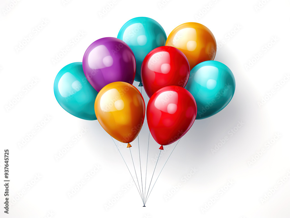 colorful balloons isolated on white background colorful balloons isolated on white background