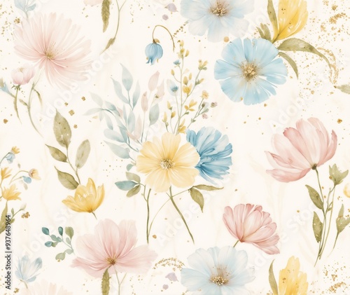 seamless pattern with flowers