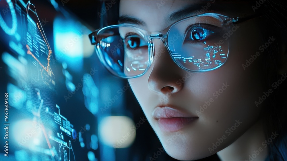 A close-up of an AI-powered tutor assisting a student with complex problem-solving, featuring real-time explanations and visual aids on a holographic display A close-up of an AI-powered tutor assisting a student with complex problem-solving, featuring real-time explanations and visual aids on a holographic display