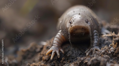 Mudpuppy Salamander Close-Up: A Macro Look at an Aquatic Amphibian photo