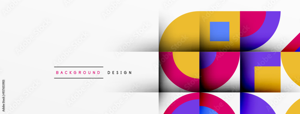 Geometric design abstract background - circles squares Geometric design abstract background - circles squares