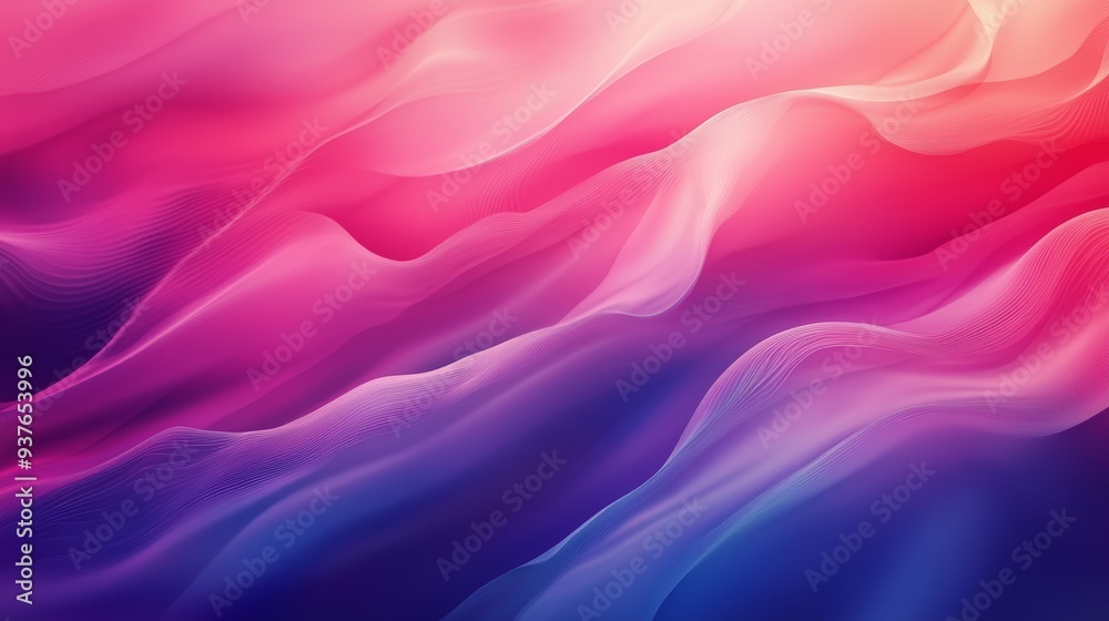 Fototapeta premium Abstract Wavy Gradient with Pink and Purple Tones