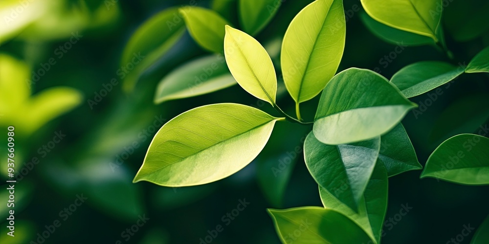 Nature of green leaf in garden at summer. Natural green leaves plants using as spring background cover page greenery environment ecology lime green wallpaper. Generative ai Nature of green leaf in garden at summer. Natural green leaves plants using as spring background cover page greenery environment ecology lime green wallpaper. Generative ai