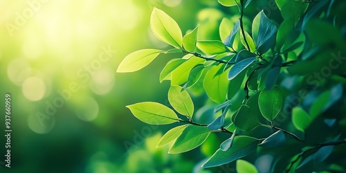 Nature of green leaf in garden at summer. Natural green leaves plants using as spring background cover page greenery environment ecology lime green wallpaper. Generative ai