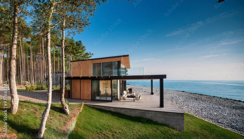 Cozy home near yo the beach, beautiful sea view. Generated image Cozy home near yo the beach, beautiful sea view. Generated image