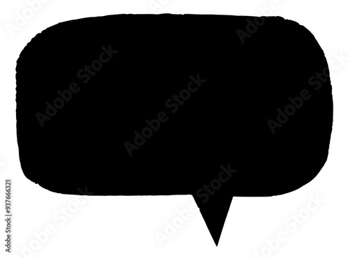 Blank round cut out communication message speech bubble with rough edges and copy space for text, vector design elements
