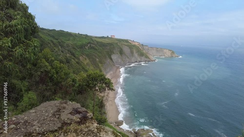 Cliffs in Asturias, Spain close to the city of Gijon