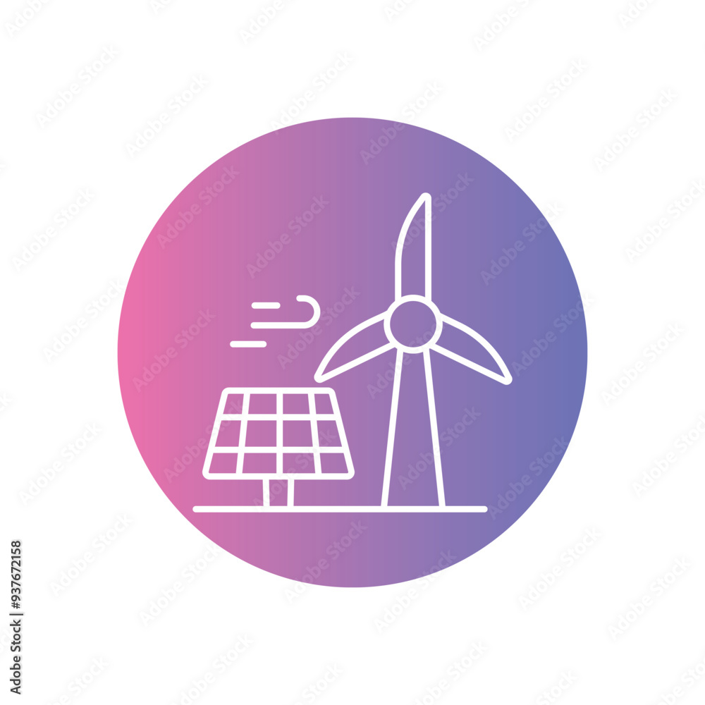 Renewable Energy icon vector stock illustration Renewable Energy icon vector stock illustration
