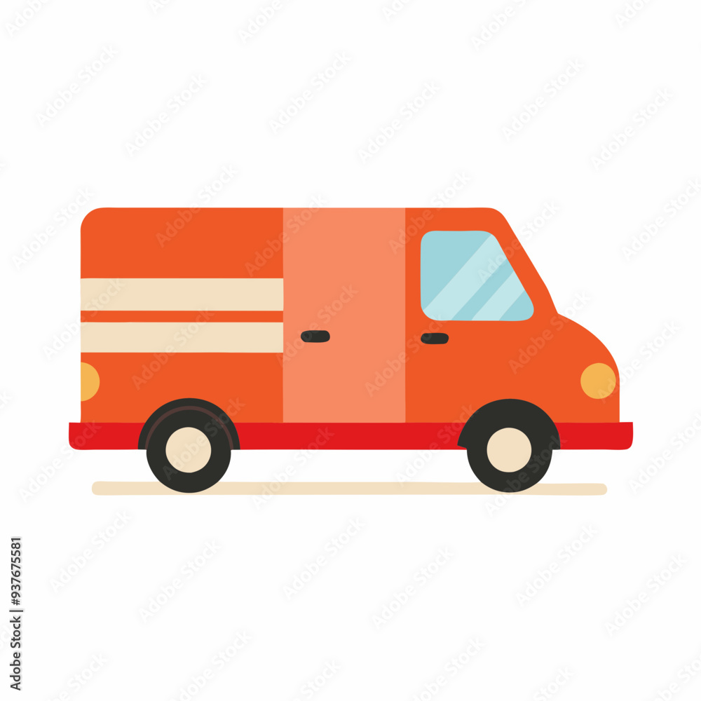red delivery van red delivery van