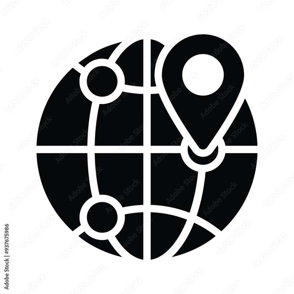 An amazing icon of global location in modern style An amazing icon of global location in modern style