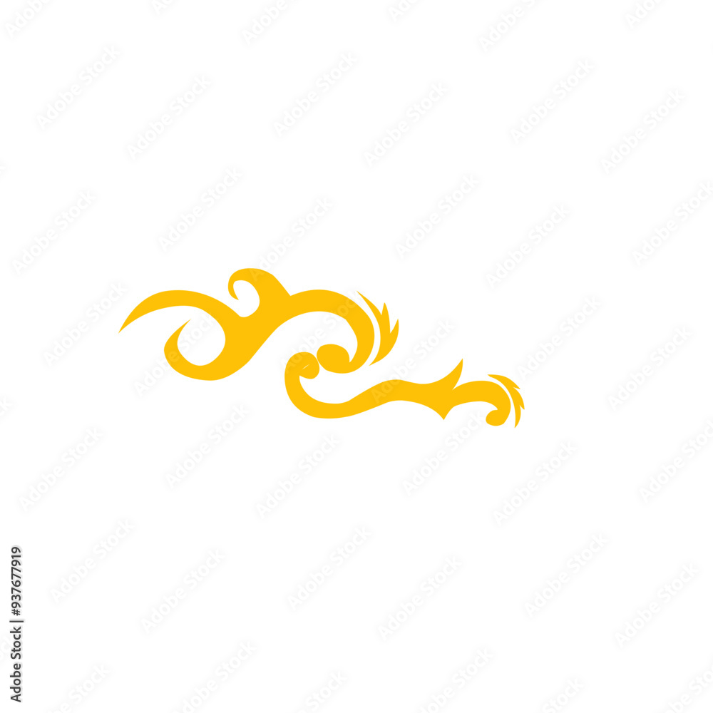 Fototapeta premium golden flower ornaments swirl