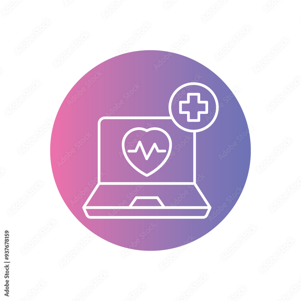 Digital Health icon vector stock illustration Digital Health icon vector stock illustration