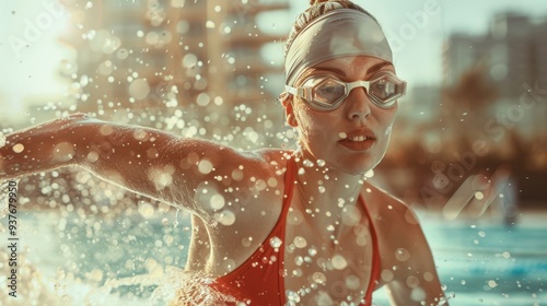 The Female Swimmer in Action photo