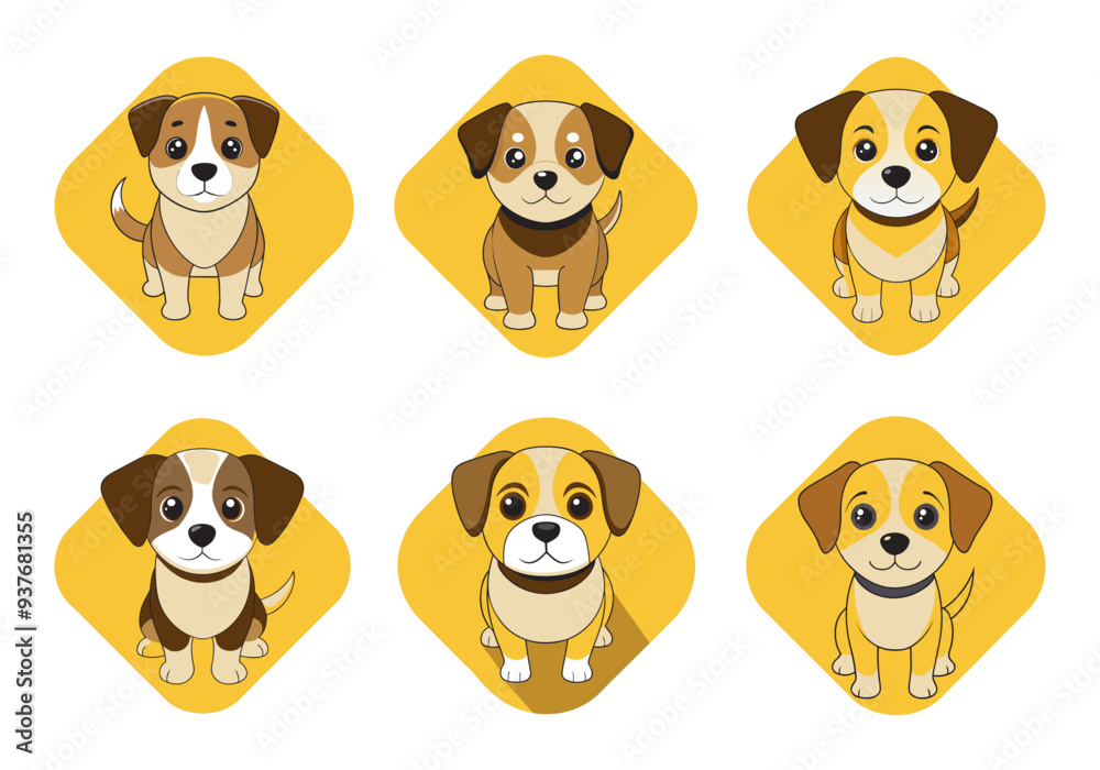 Dog vector set Dog vector set