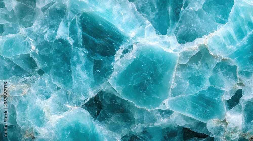 Obraz premium Close-up of an amazonite stone showcasing intricate textures.