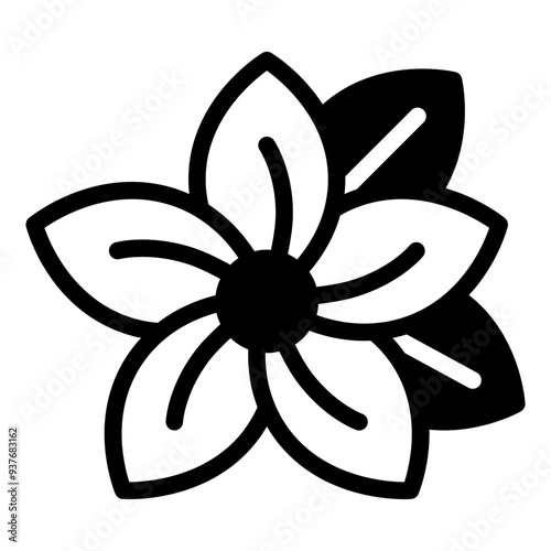 Frangipani tropical holiday icon illustration 