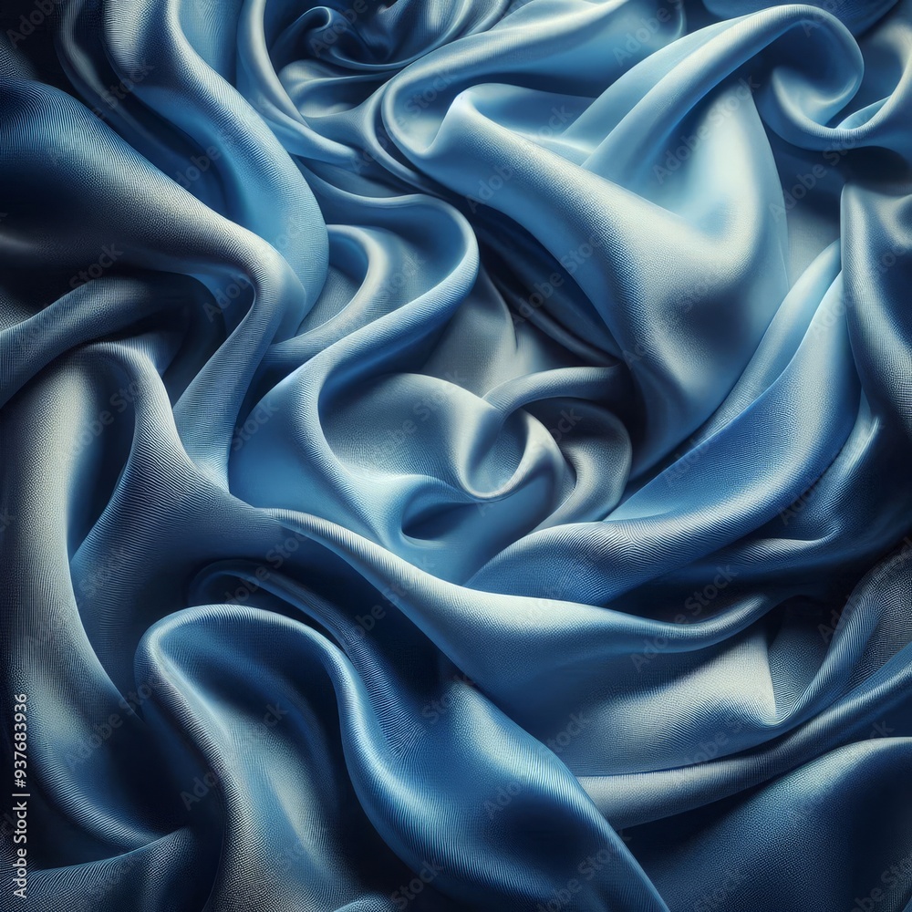 Fototapeta premium blue silk fabric texture background 