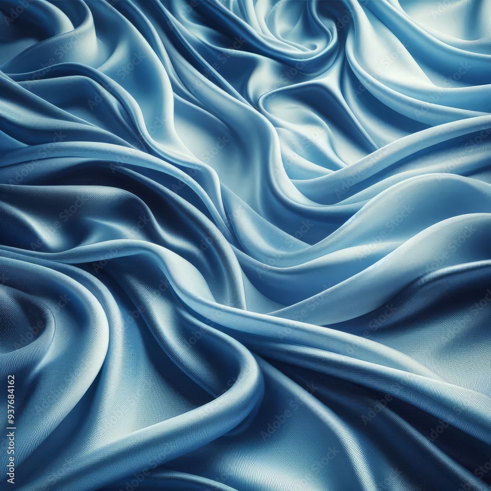 Obraz premium blue silk fabric texture background 