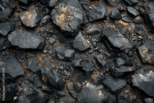 Wallpaper Mural Processed collage of industrial pea coal surface texture. Generative ai Torontodigital.ca