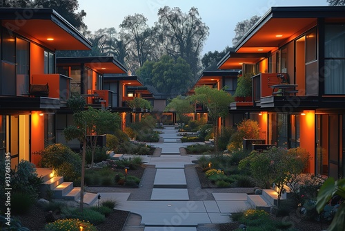Affordable Housing Solutions: Affordable housing complexes with communal spaces