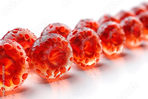 blood cells wave on white background