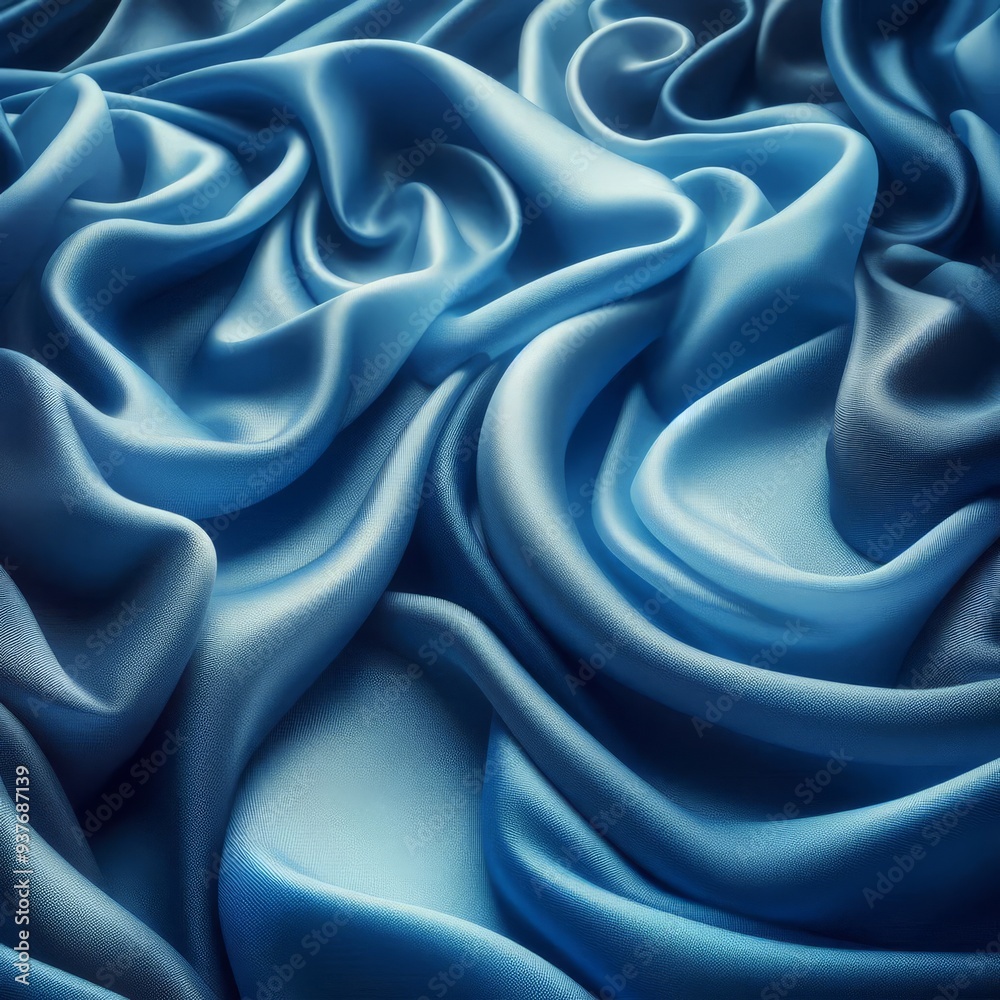 Fototapeta premium blue silk fabric texture background 