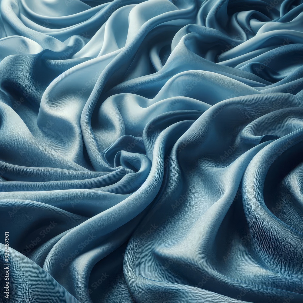 Fototapeta premium blue silk fabric texture background 