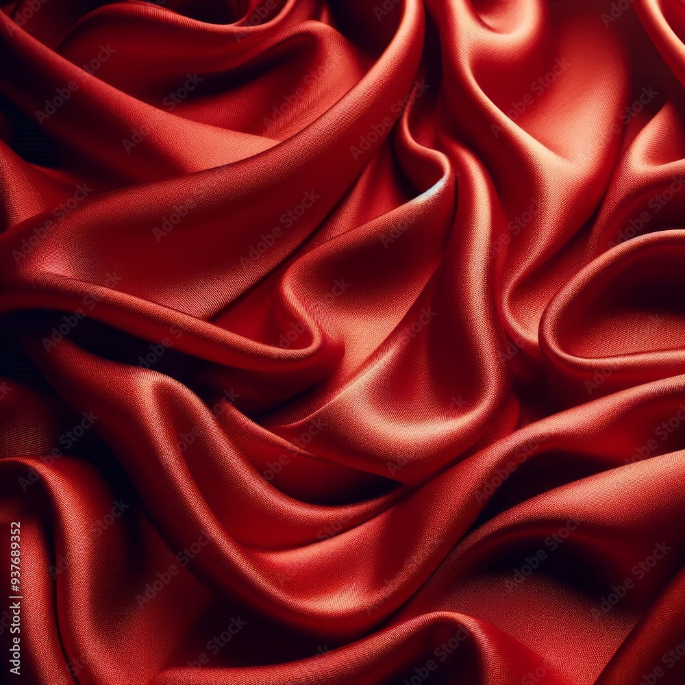 Obraz premium red silk fabric texture background 