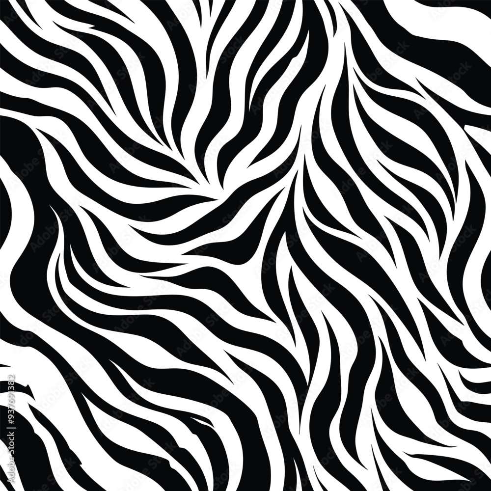 Zebra skin background seamless vector pattern featuring black and white animal print design, perfect for fabric, fashion, and textile applications with a bold and stylish look Zebra skin background seamless vector pattern featuring black and white animal print design, perfect for fabric, fashion, and textile applications with a bold and stylish look