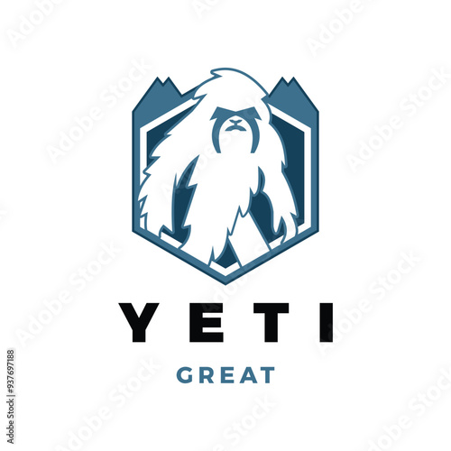 Yeti Icon Logo Design Template