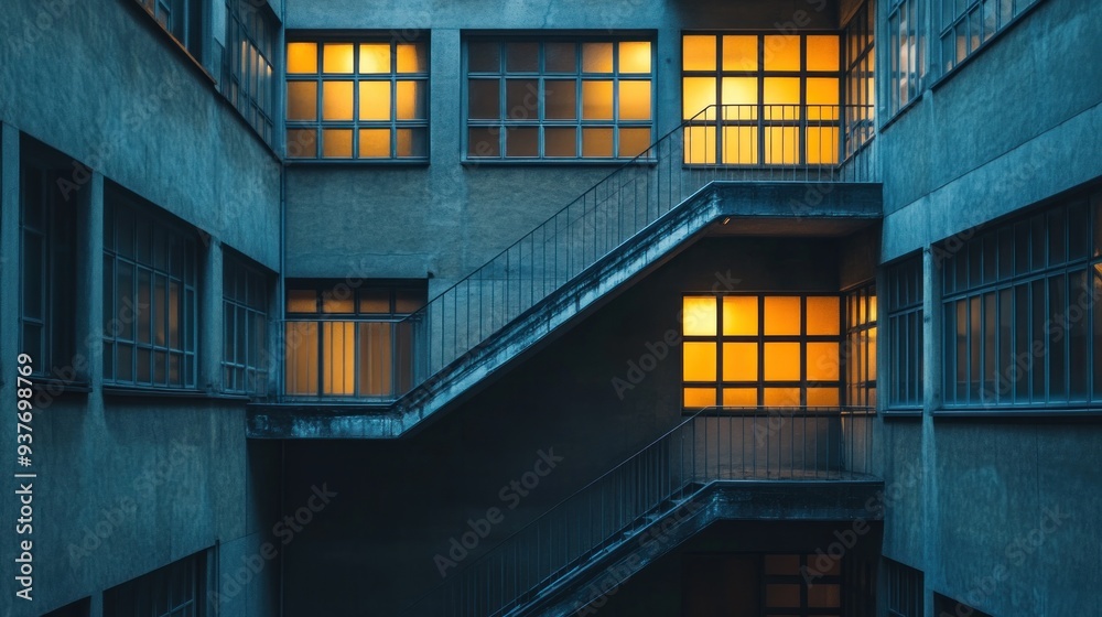 Illuminated Stairwell Illuminated Stairwell