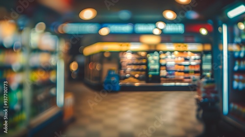 blurred convenience store background