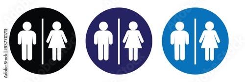 Men and women restroom icon sign. toilet sign, vector illustration on white background.