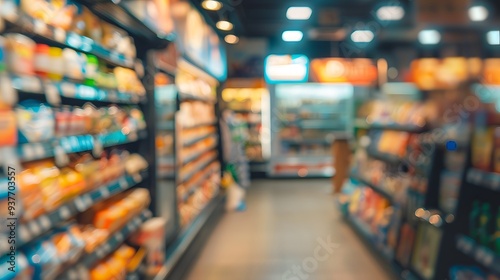 blurred convenience store background