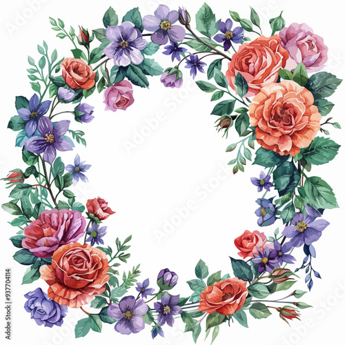 Boho Floral Frame