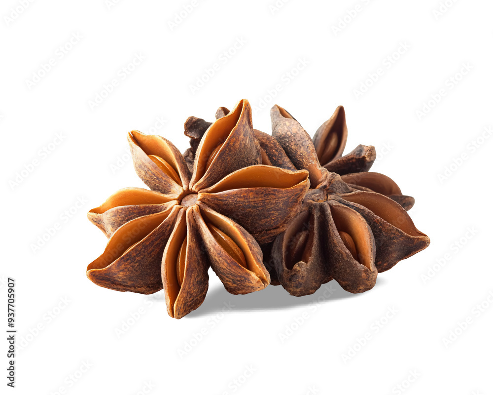 Star anise isolated on a white background Star anise isolated on a white background