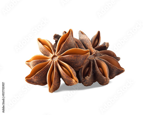 Star anise  isolated on a white background photo