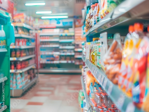 Wallpaper Mural blurred convenience store background Torontodigital.ca