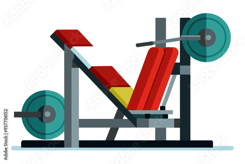 Leg press machine vector art illustration