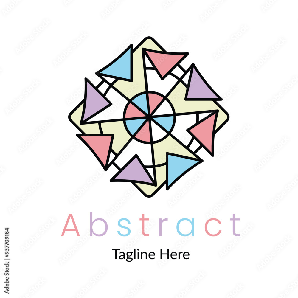 Abstract colorful glass effect logo with dummy text vector illustration on white background. Abstract colorful glass effect logo with dummy text vector illustration on white background.