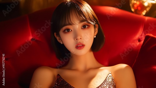 Asian Girl on a Sofa