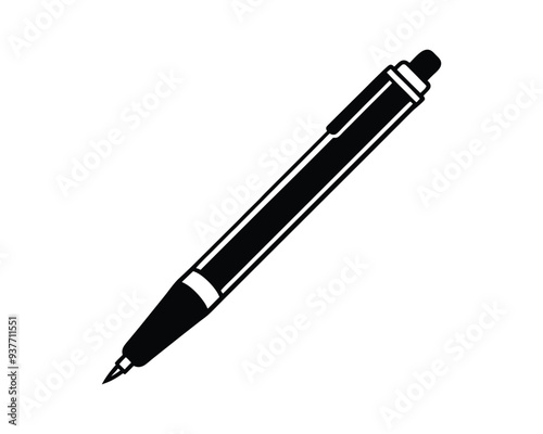 Pen vector icon. Flat design graphic illustration.