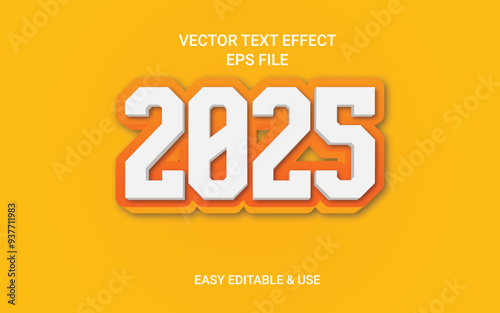 3D Happy New Year Text Effect In 2025